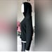 Beyond Yoga waffle knit hooded sweater In black color Size Large