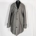 Enrico Coveri Men's Wool Coat Size L - Double-Breasted Gray Herringbone Quilted