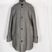 Enrico Coveri Men's Wool Coat Size L - Double-Breasted Gray Herringbone Quilted