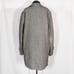 Enrico Coveri Men's Wool Coat Size L - Double-Breasted Gray Herringbone Quilted