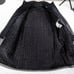 Enrico Coveri Men's Wool Coat Size L - Double-Breasted Gray Herringbone Quilted