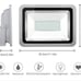 200-Watt 120-Degree Gray Integrated LED Outdoor Flood Light with Shade