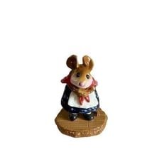 Wee Forest Folk WFF M-254 Little Nell Navy Blue Dress, Red Scarf 2000