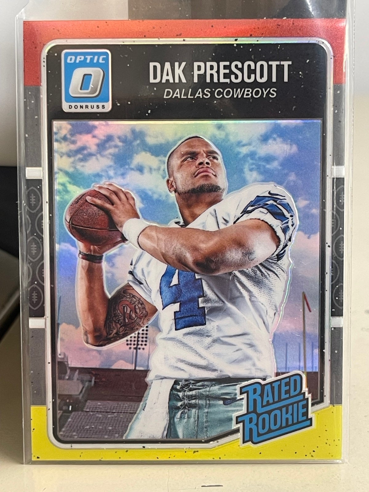 Dak Prescott-Optic, Red & Yellow Holo-Rated Rookie, COWBOYS