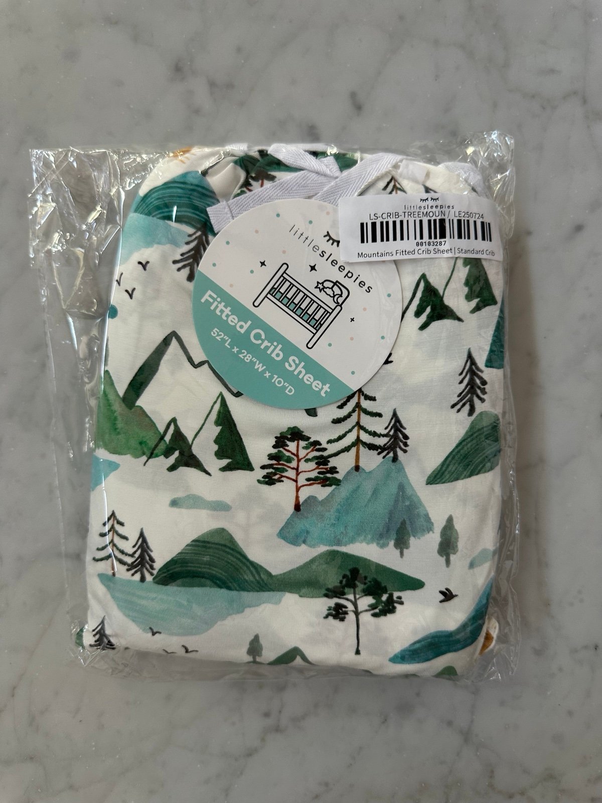Little Sleepies Mountain Mist Fitted Crib Sheet