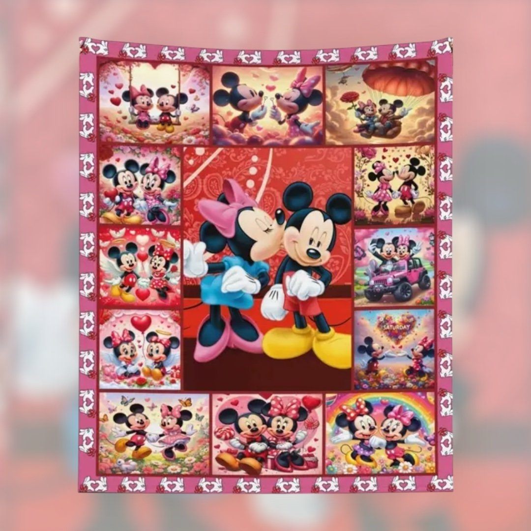 NIB Mickey & Minnie Fleece Blanket