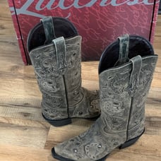 Lucchese M5730 Rustic Grey Leather Boots