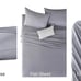 Bamboo Sheets 4 Pieces Set Deep Pocket Breathable Sheet Gray