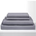 Bamboo Sheets 4 Pieces Set Deep Pocket Breathable Sheet Gray