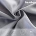 Bamboo Sheets 4 Pieces Set Deep Pocket Breathable Sheet Gray