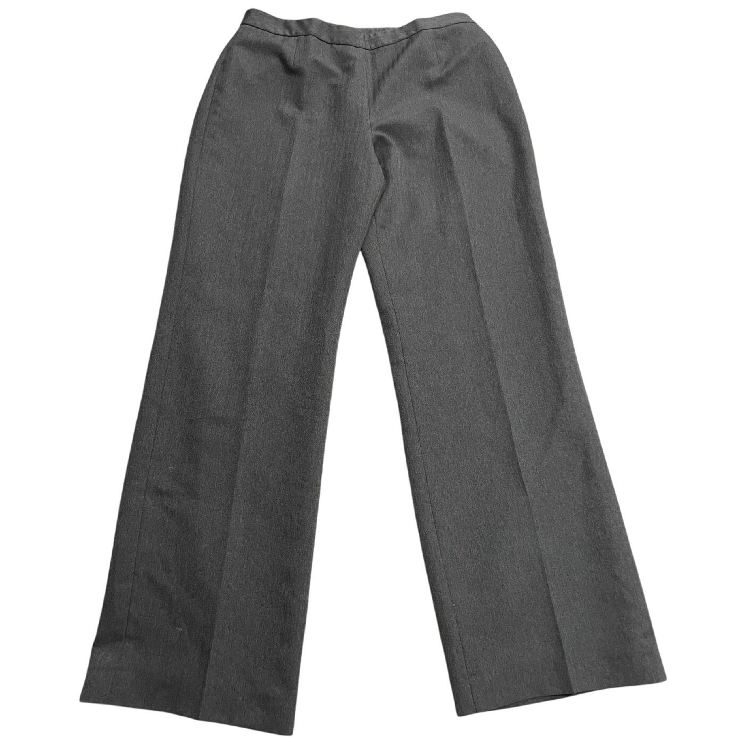 Collections Le Suit Dress Pants Trousers Wide Leg Lined Womens Size 10 Gray