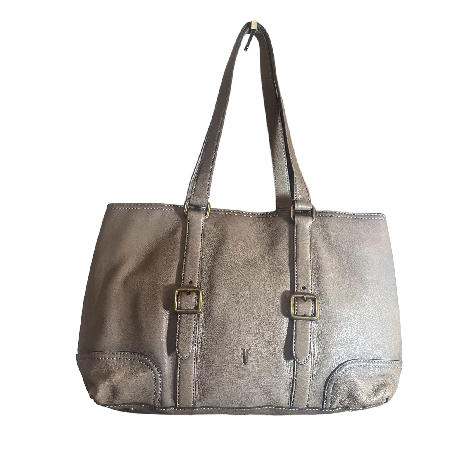 Frye Lily tote in a light/medium gray beige color