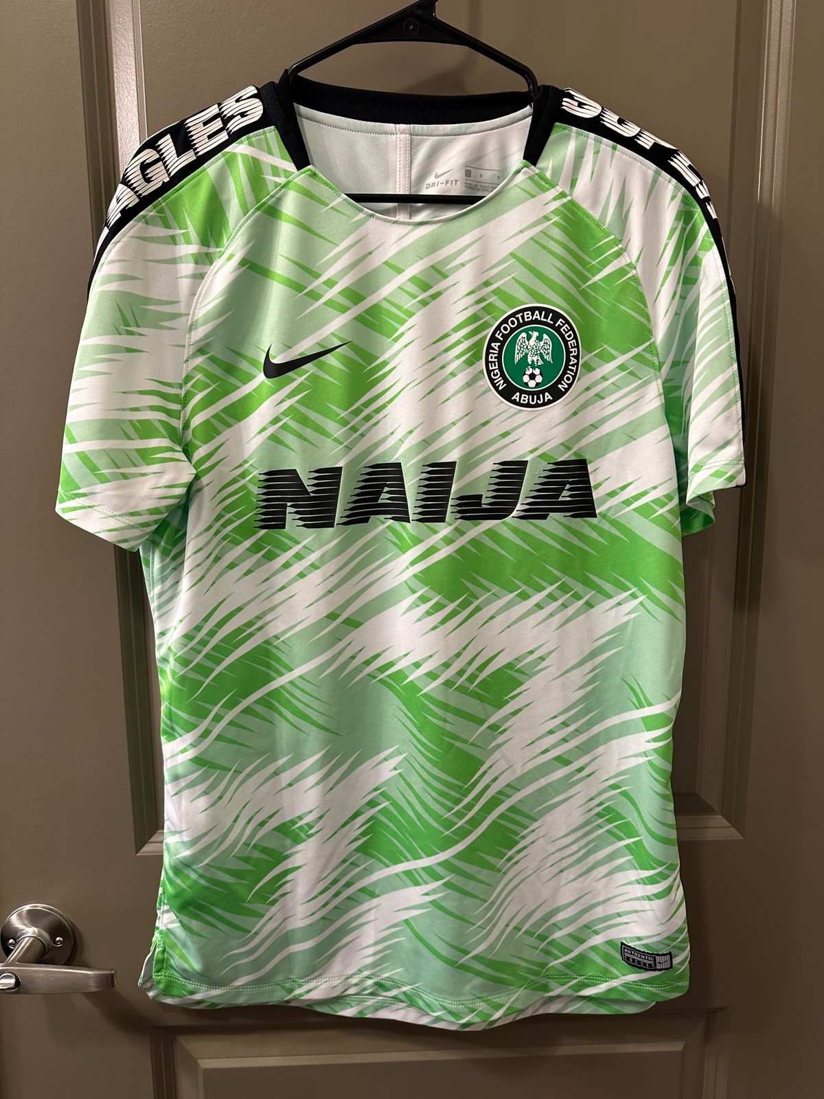 Nike Nigeria 2018 World Cup Training Kit Jersey Large L Men’s RARE Naija