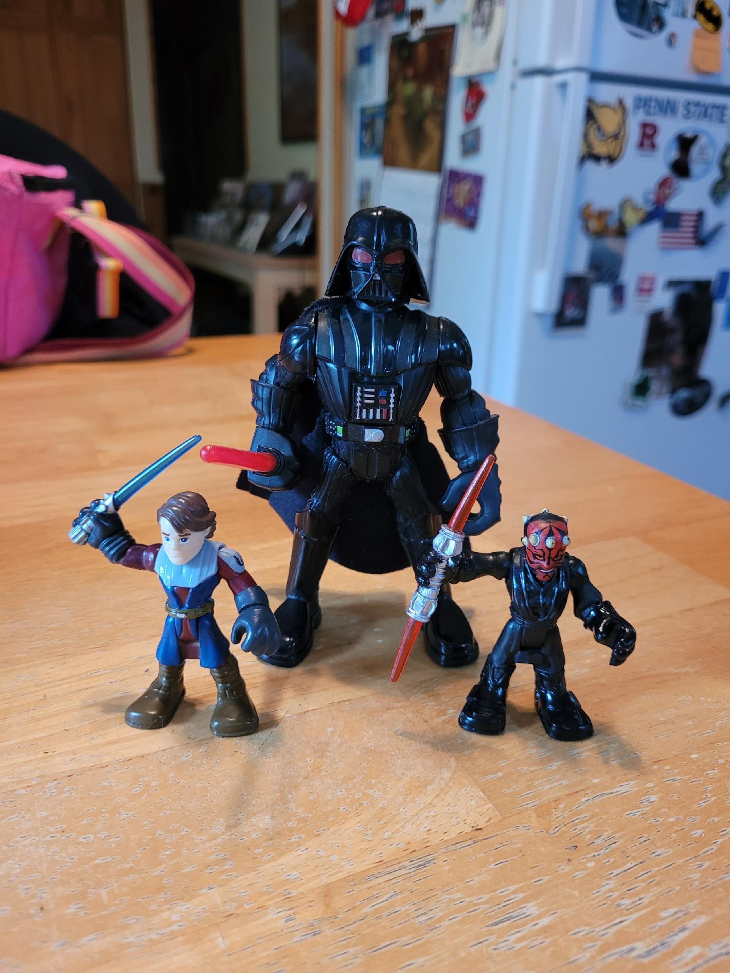 Lot Star Wars Playskool Heroes Darth Vader Anakin Darth Maul Action Figures