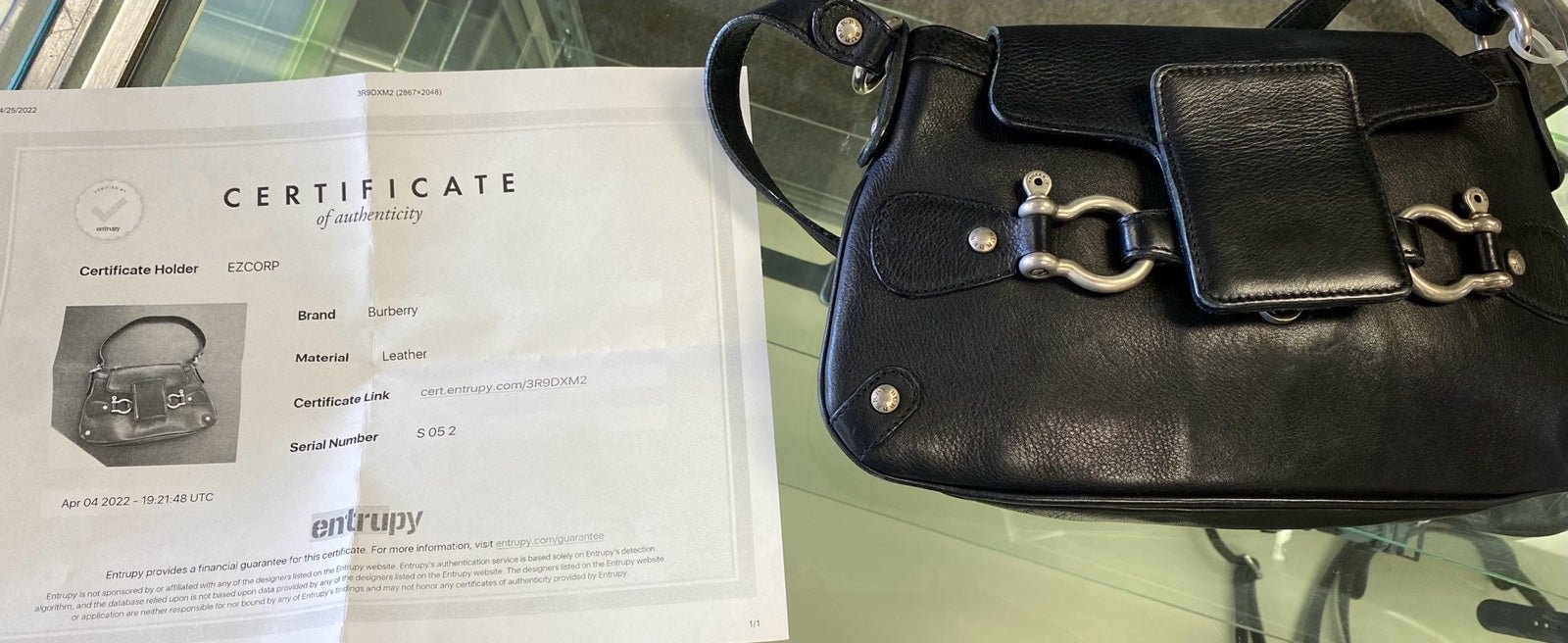 Burberry Vintage Black Leather Mini Horsebit Handbag