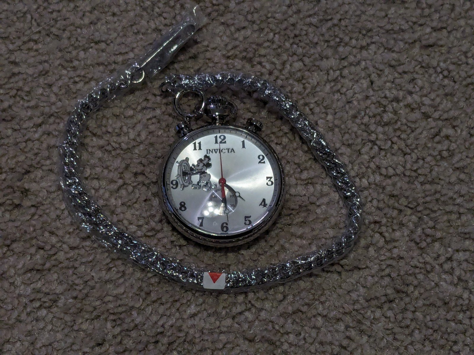 Invicta Disney Mickey Mouse Steamboat Willie 50mm quartz pocket watch