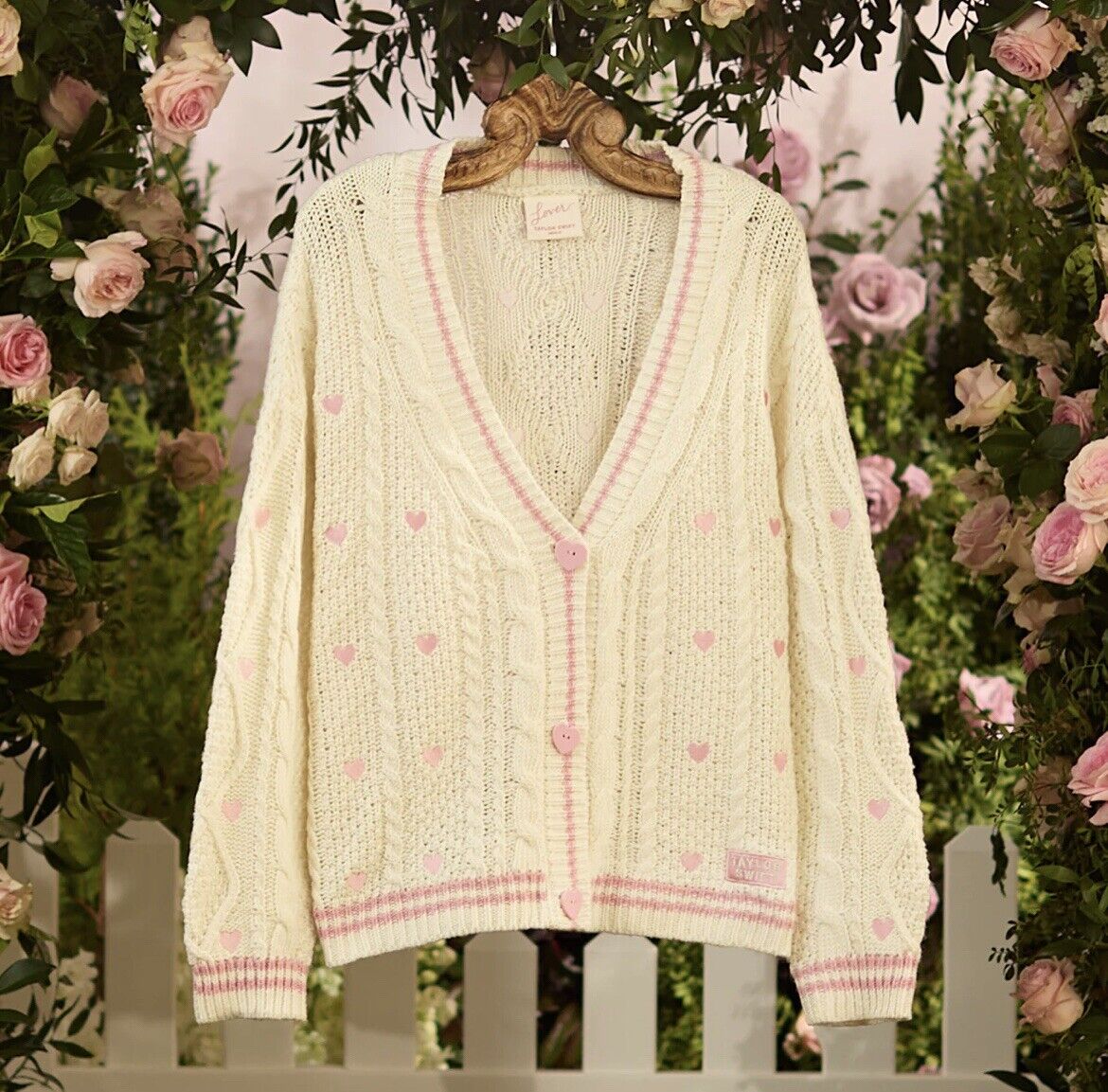 Official Taylor Swift Size XS/S LOVER Era Album Embroidered Cardigan NWT