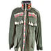 NWT America & Beyond Aztec Embroidered Olive Velvet Parka Jacket Size Medium K71