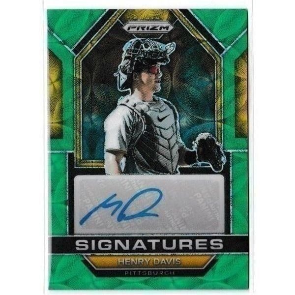 2023 Panini Prizm Baseball Henry Davis Green Prizm Auto #/75 Pirates