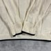Vintage Ivory V Neck Knit Sweater Grandpacore Minimalist Old Money Sz M/L
