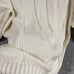 Vintage Ivory V Neck Knit Sweater Grandpacore Minimalist Old Money Sz M/L