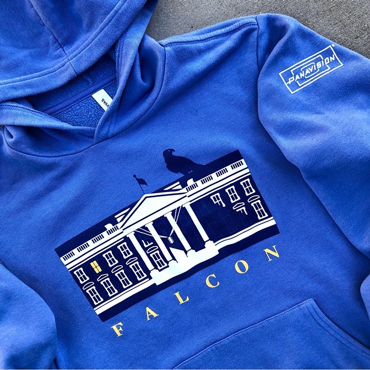 Panavision Falcon Series Graphic Blue Hoodie Size Medium