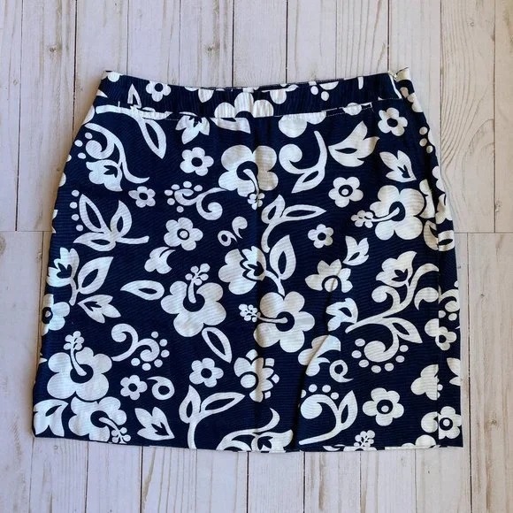 Vintage Hawaiian Floral Print Mini Skirt with Pockets Sz 4