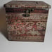 Antique Wood Storage Box Wooden Keepsake For Jewelry Trinket Floral Home Decor