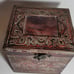 Antique Wood Storage Box Wooden Keepsake For Jewelry Trinket Floral Home Decor
