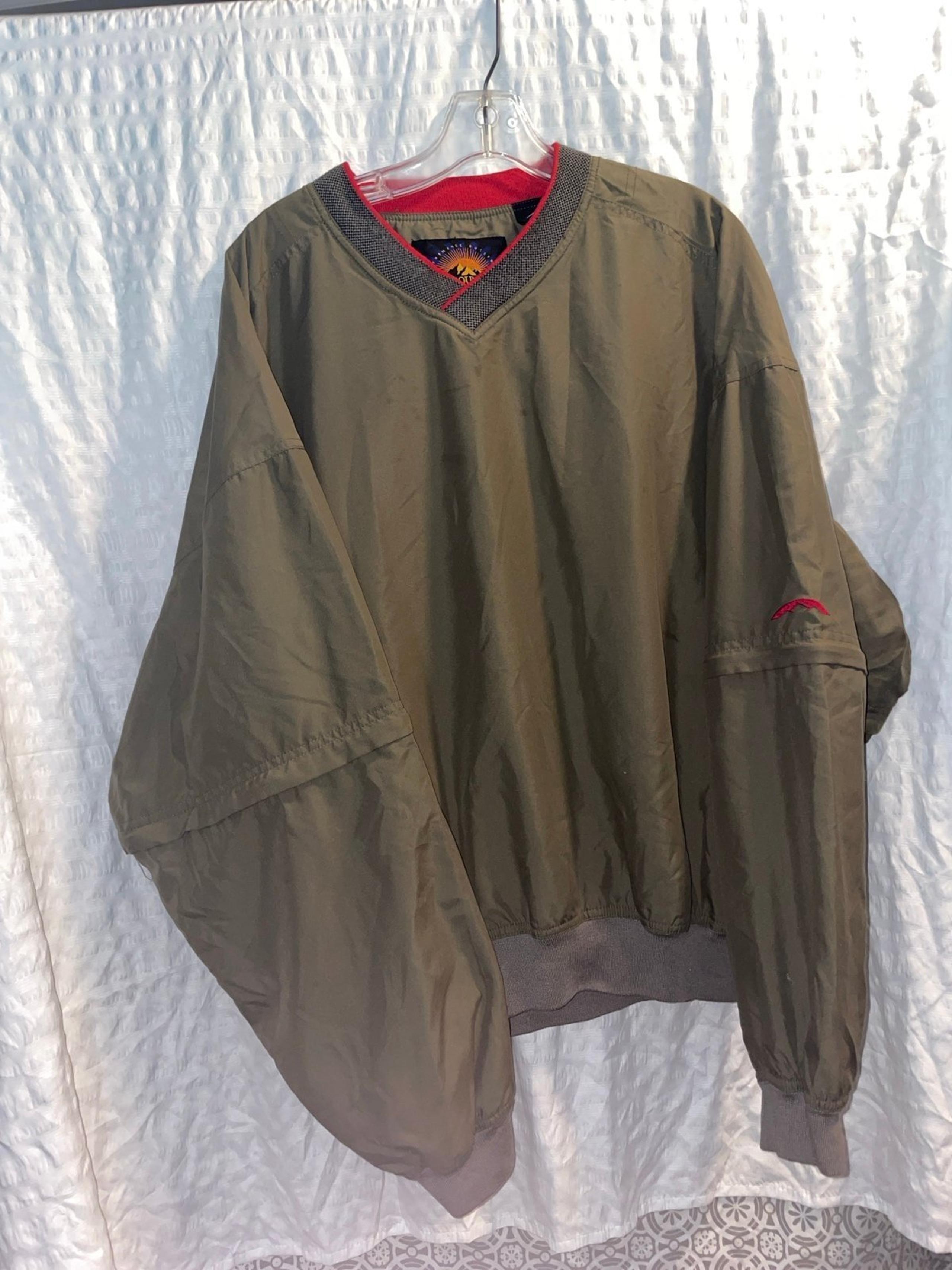 Sun Mountain Men L Removable Sleeve Golf Classic Pullover Windbreaker Jacket pul