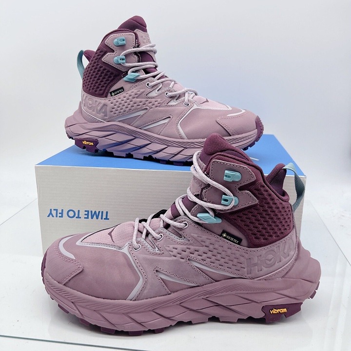Hoka One One Anacapa Mid GTX Trail Hiking Shoe Elderberry/Grape Wine Wms US 5.5