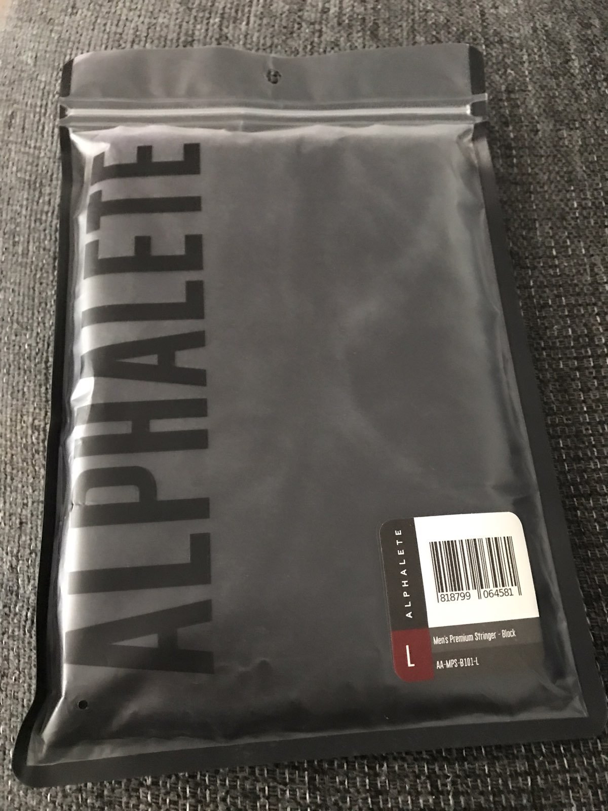 NWT! Alphalete Premium Stringer, Black L