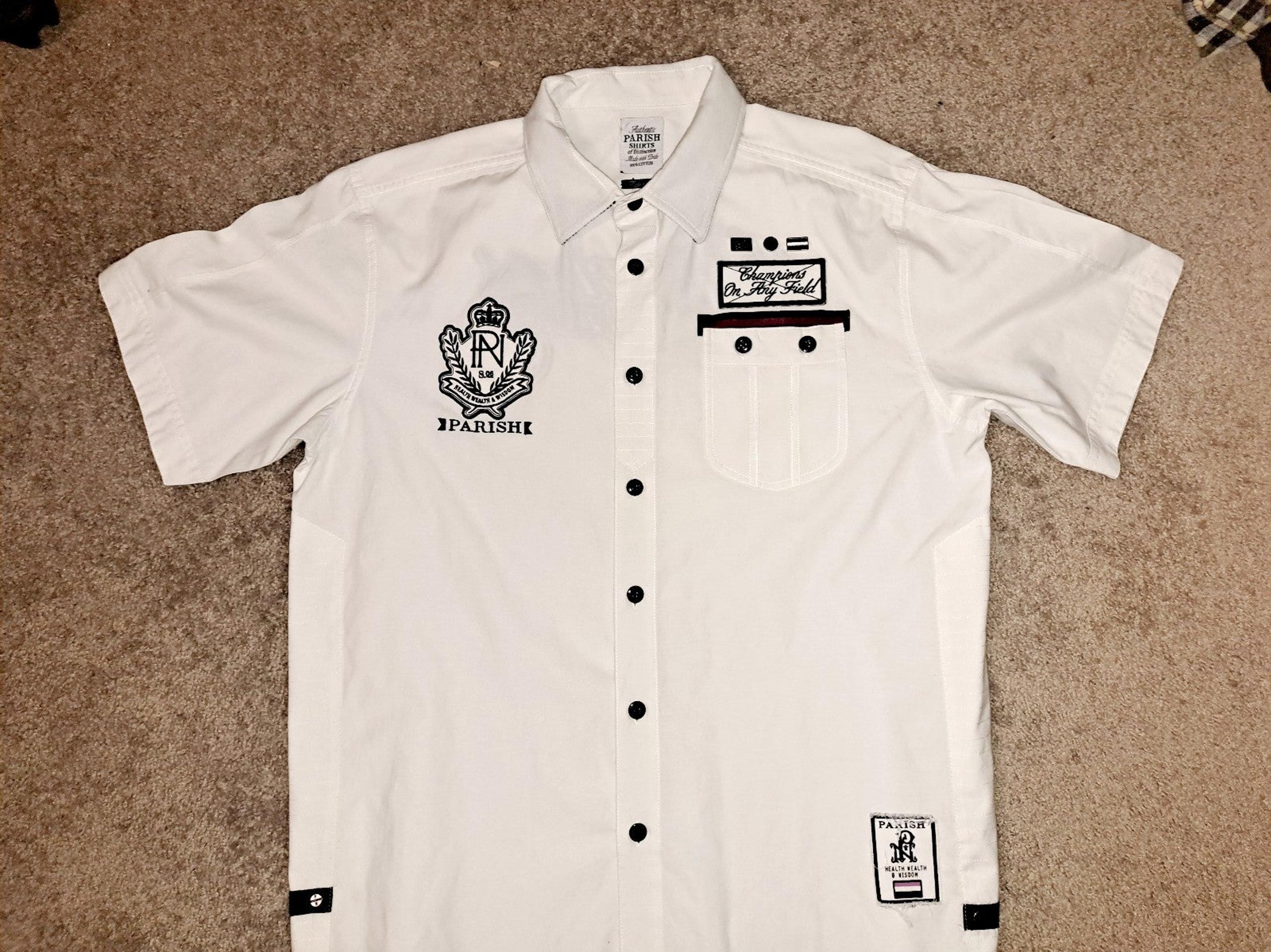 XL Men Embroidered Cargo Shirt