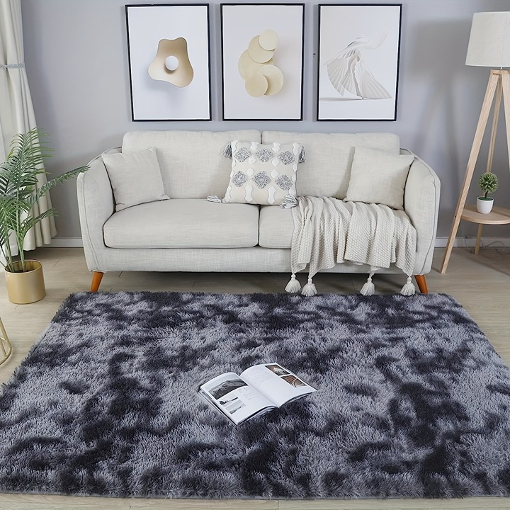 1pc Tie-dye Style Plush Rug oft And Comfortable Indoor Decorative Carpet fre3