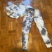 NWT tie dye 2 pieces match set gray white