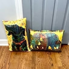 Two Kindred Spirits Decorative Pillows | Bears & Lab
