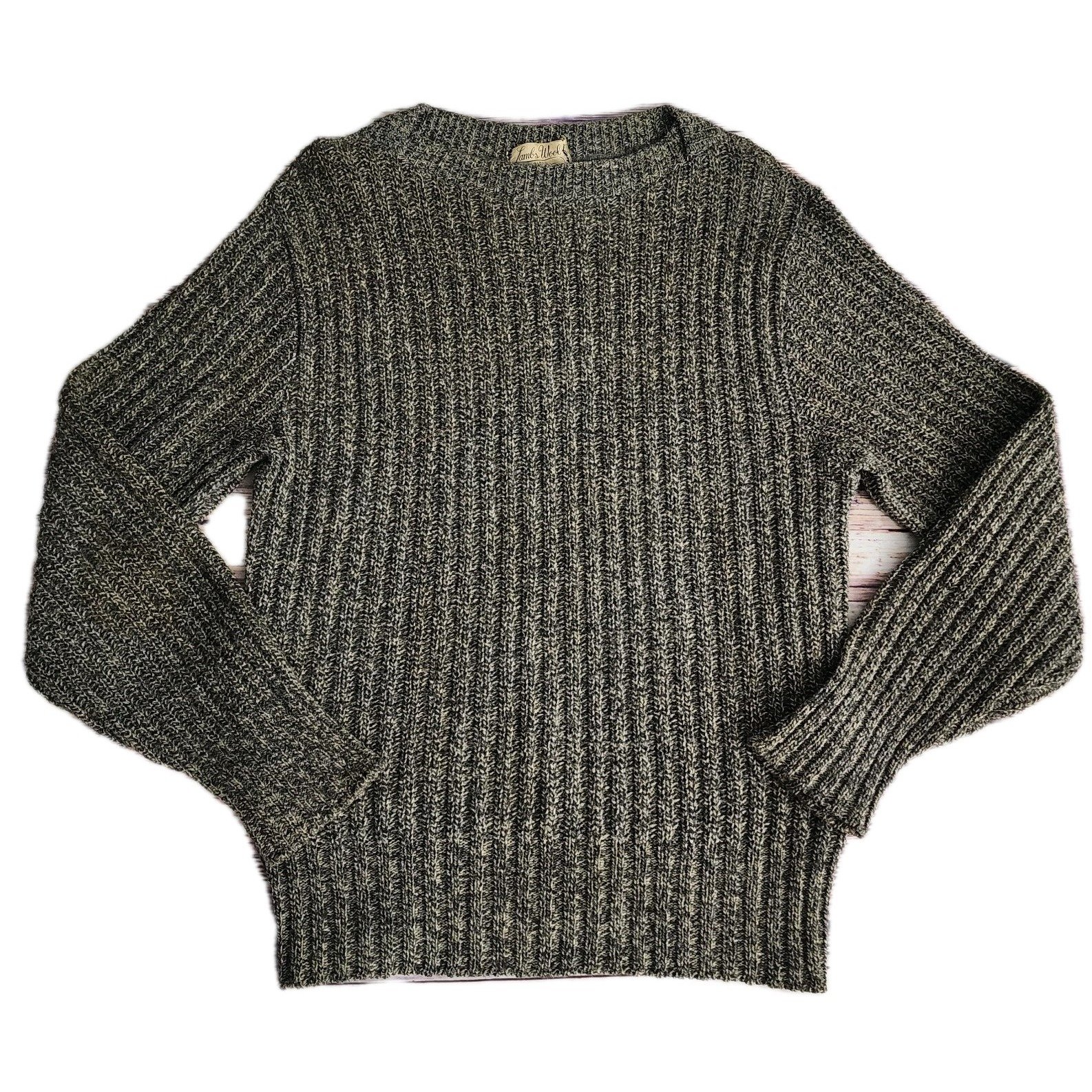 Vintage Barclay Lambswool Knit Sweater Pullover Adult S/M Wool Long Sleeve