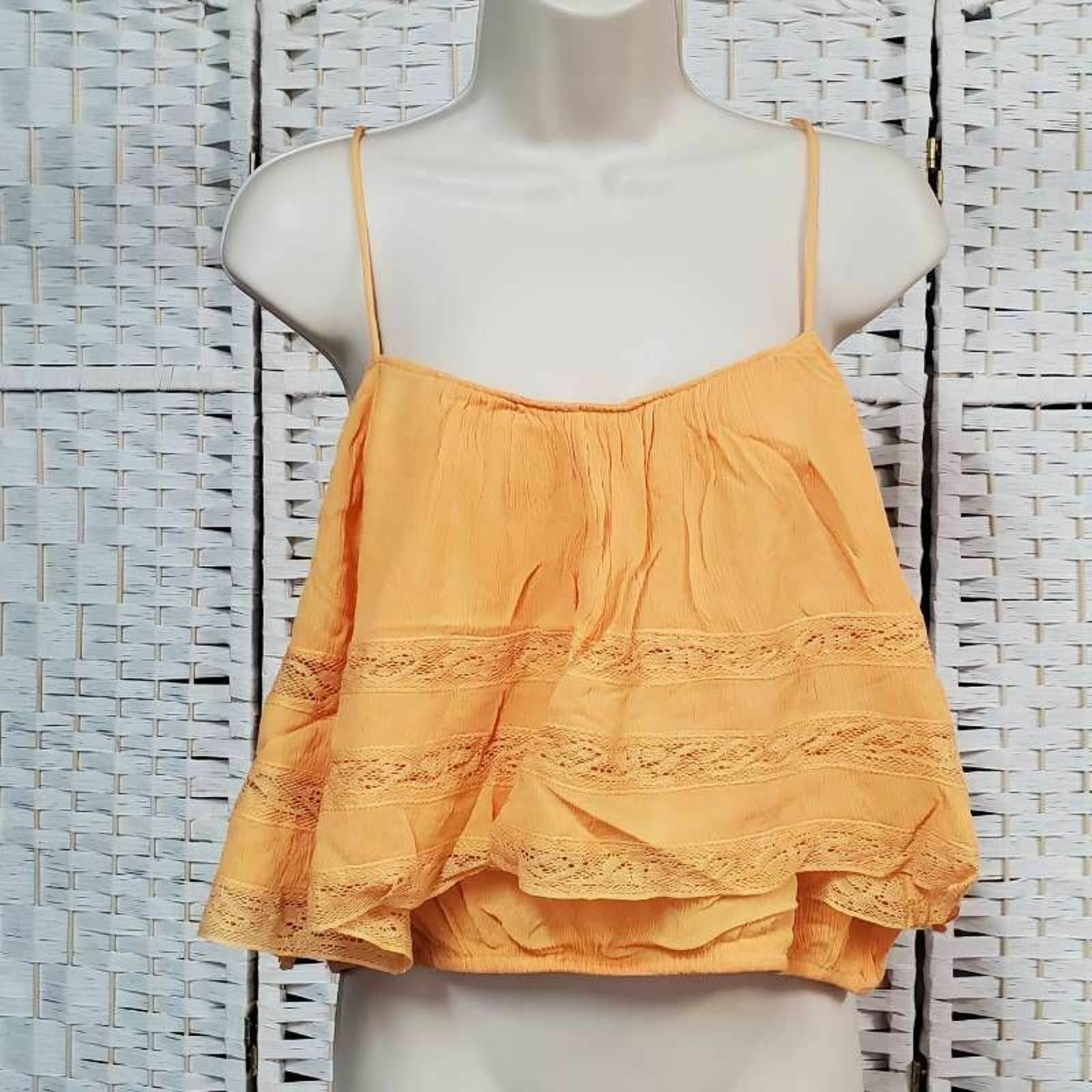 Free People L Home Again Cami Crop Top