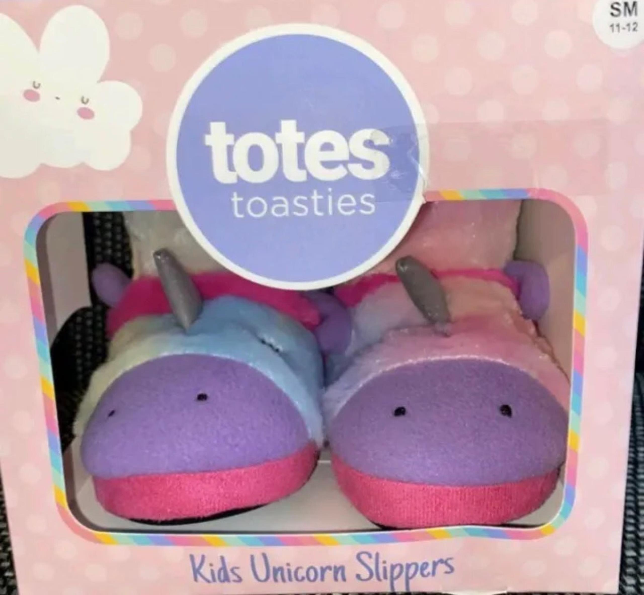 Slippers Kids Totes Toasties Kids Unicorn Slippers Size Small 11-12 New in Box