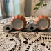 Vintage Ceramic Witch Pumpkin Candle Candy Planters Halloween Party Favors Coven