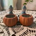 Vintage Ceramic Witch Pumpkin Candle Candy Planters Halloween Party Favors Coven