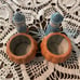 Vintage Ceramic Witch Pumpkin Candle Candy Planters Halloween Party Favors Coven