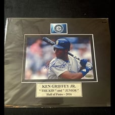 KEN GRIFFEY JR. HOF Signed Picture in Black Frame