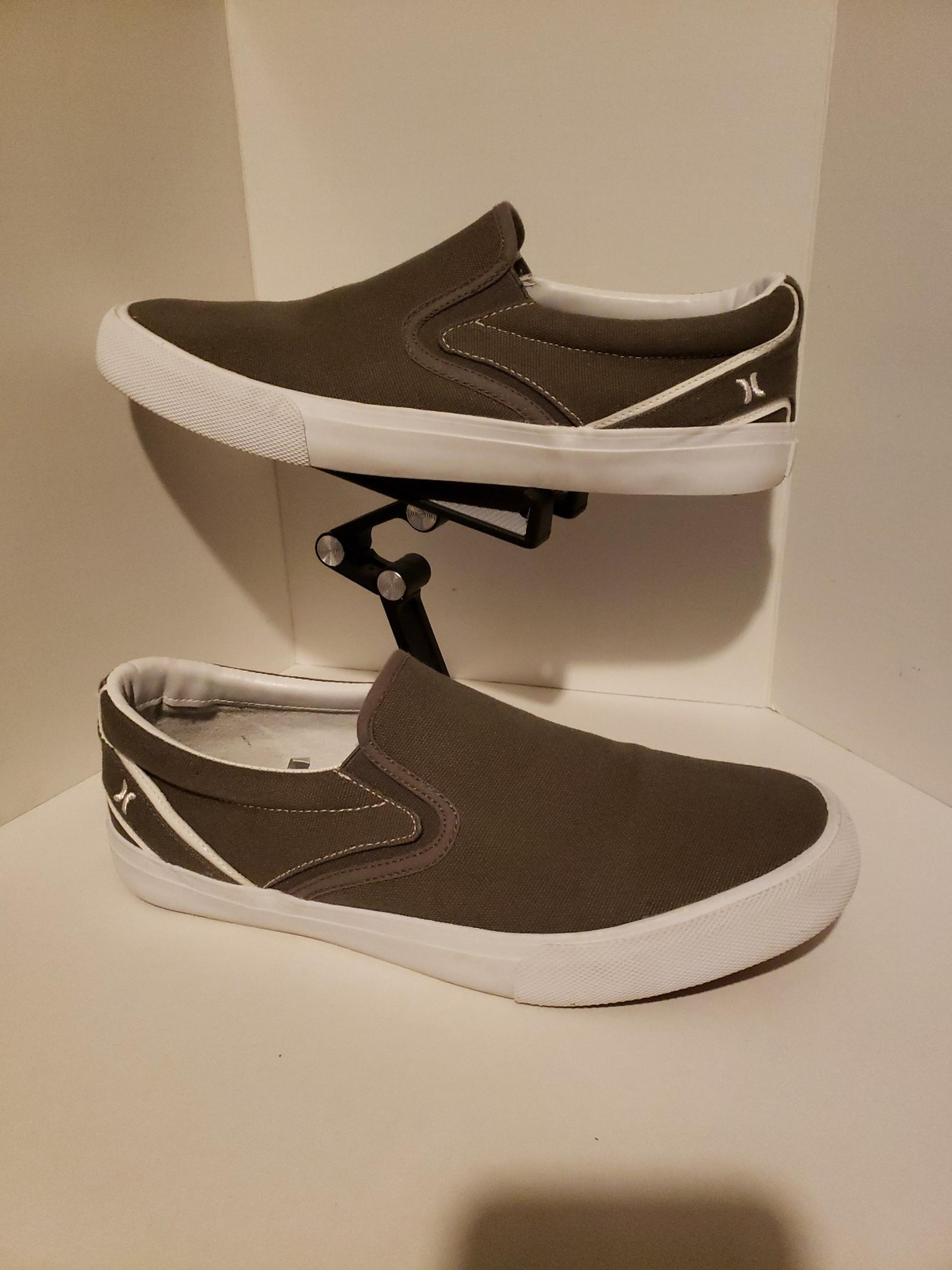 Hurley Men's Canvas Gray Slip ons 10m