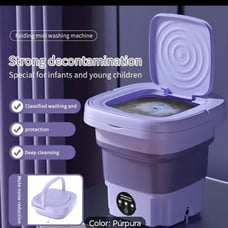 1pc Lavadora portátil mini - Capacidad alta de 8L, 3 modos de limpieza profunda,