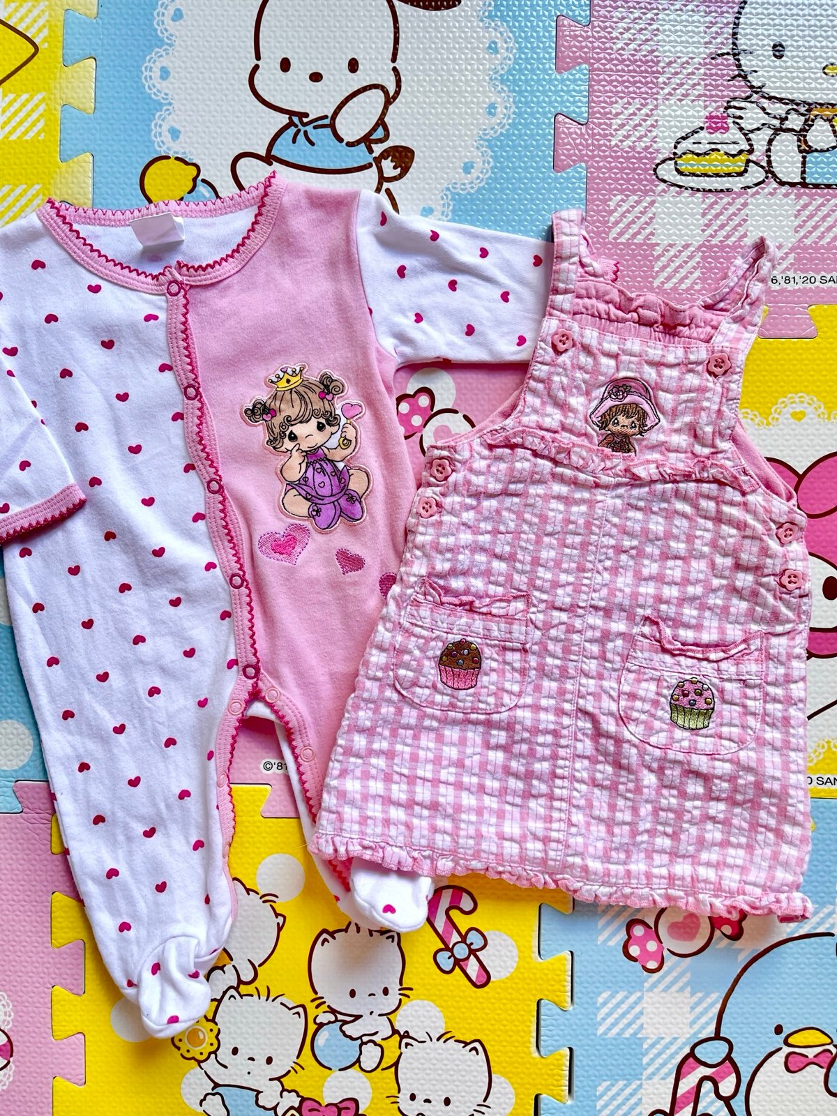 Precious moments overall dress 0-3m bundle