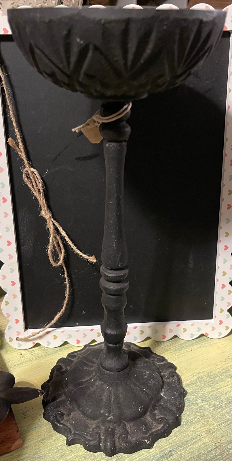 Clarkston Vintage Antique Iron Candlestick