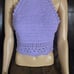 Crochet Purple Lavender Halter Crop Top Size Small