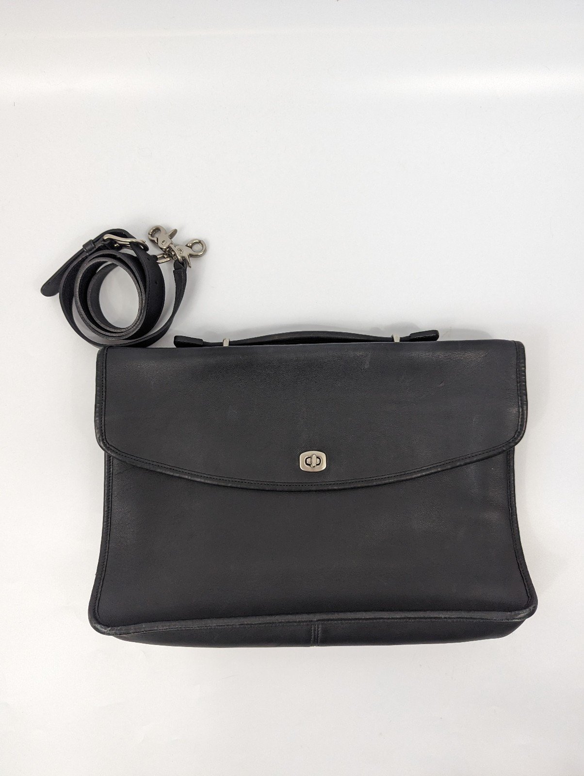 Vintage Coach Lexington Briefcase 5265 Black Nickel 1997 USA