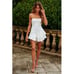 HELLO MOLLY MOON OVER HER SHOULDER DRESS WHITE